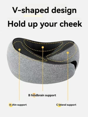 Portable Snail Neck Pillow Set for Airplane & Outdoor Travel – Washable & Foldable